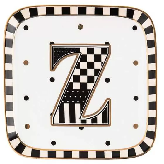 Piatto Personalizzato con Lettera Z - Design Unico MacKenzie-Childs in Saldi Speciali