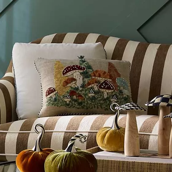 Cuscino lombare con decori a funghi stile country - Edizione speciale MacKenzie-Childs