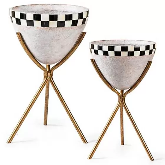 Vaso Decorativo MacKenzie-Childs - Piccola Fioriera da Interno/Esterno con Stile Naturale, Collezione Esclusiva per Piante Domestiche