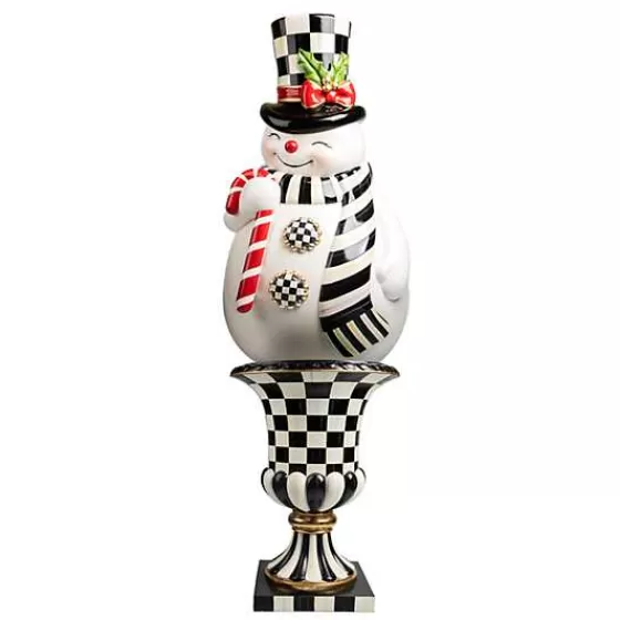 Trofeo Vintage a Forma di Pupazzo di Neve - Scultura Decorativa Firmata MacKenzie-Childs
