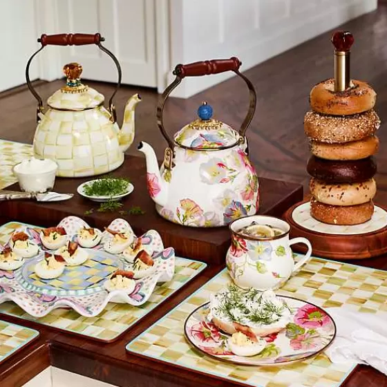 Eleganti Sottopiatti in Pergamena a Quadri, Fondo in Sughero – Confezione da 4 Pezzi, Collezione MacKenzie-Childs in Offerta Speciale