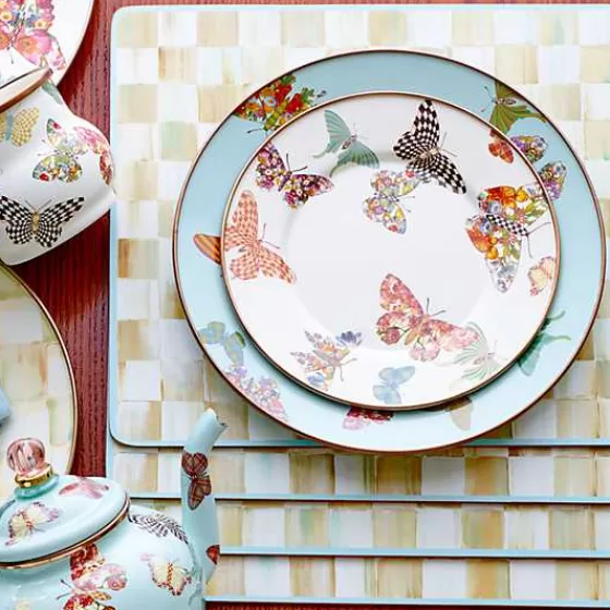 Eleganti Sottopiatti in Pergamena a Quadri, Fondo in Sughero – Confezione da 4 Pezzi, Collezione MacKenzie-Childs in Offerta Speciale