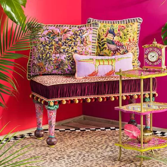 Promozione MacKenzie-Childs: Cuscino lombare Gloria con motivo coccodrillo - Design esclusivo di Patience Brewster