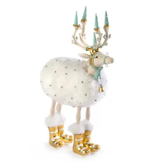 Scultura Originale di Renna Moonbeam Blitzen - Collezione MacKenzie-Childs by Patience Brewster, Decorazione Natalizia con Stile Vintage - Prezzo Conveniente