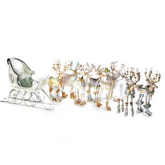 Scultura Originale di Renna Moonbeam Blitzen - Collezione MacKenzie-Childs by Patience Brewster, Decorazione Natalizia con Stile Vintage - Prezzo Conveniente
