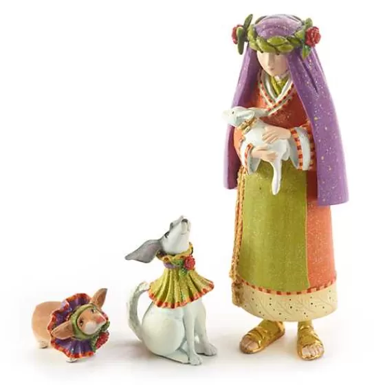 Deliziosa Pastorella con Animali – Presepe Artistico MacKenzie-Childs | Collezione Patience Brewster a Prezzo Speciale