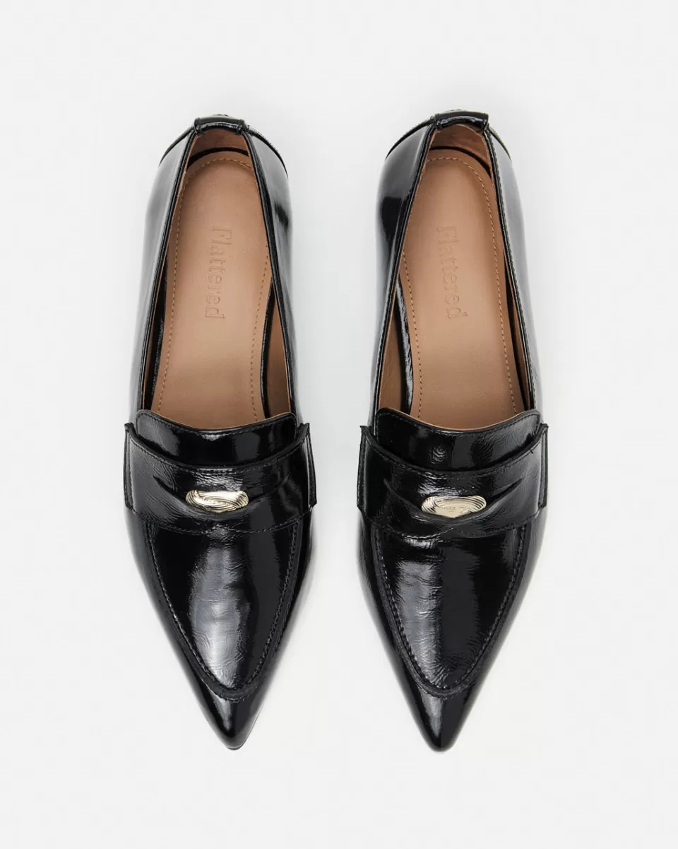 Flattered Penelope - Scarpe con Tacco in Pelle Laccata Comode per Tutto il Giorno