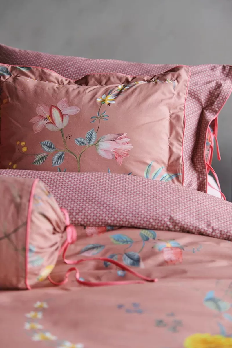 Pip Studio Cuscino Decorativo Quadrato con Motivo Floreale Rosa Elegante - Offerta Limitata