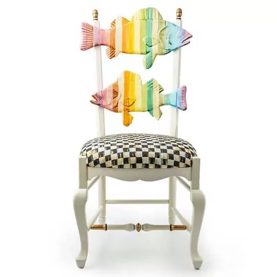 Pesciolino Arcobaleno - Sedia Decorata a Mano della Collezione MacKenzie-Childs | Negozio Ufficiale