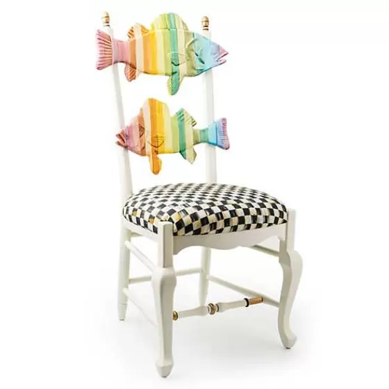 Pesciolino Arcobaleno - Sedia Decorata a Mano della Collezione MacKenzie-Childs | Negozio Ufficiale
