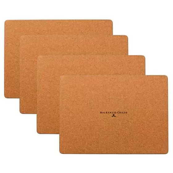 Tovagliette Eleganti con Motivo Rosy e Base in Sughero - Set Completo di 4, Offerta Lampo MacKenzie-Childs