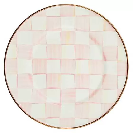 Piatto Decorato Rosy Check per Insalate e Dessert - Linea Esclusiva MacKenzie-Childs