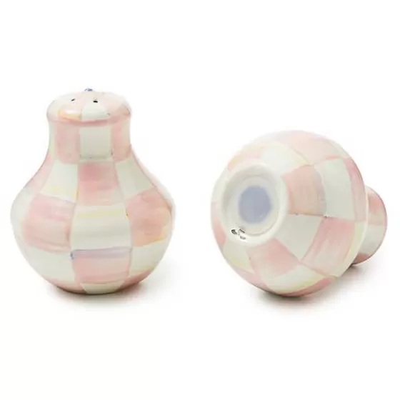 Saliera e Pepiera Rosé con Motivo Floreale - Collezione Esclusiva MacKenzie-Childs