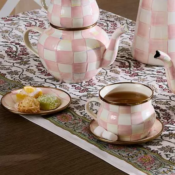 Piattino Decorativo in Stile Floreale Rosé - MacKenzie-Childs Collezione Outlet Esclusiva