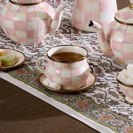 Tazza da Tè Vintage Rosy Check - Creazione Artigianale MacKenzie-Childs a Prezzo Accessibile