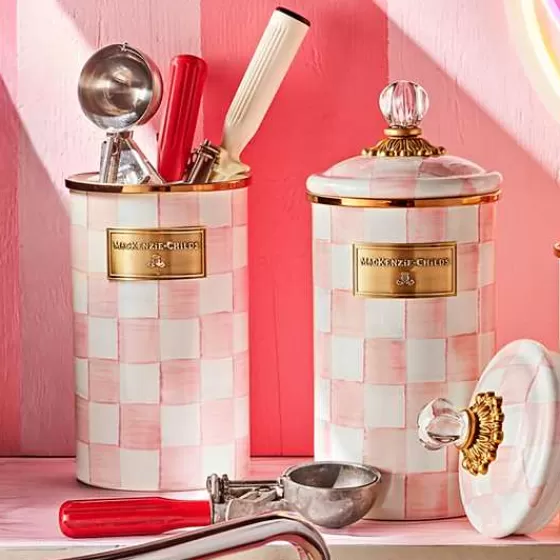 Porta Utensili Elegante Rosy Check - MacKenzie-Childs a Prezzo Conveniente