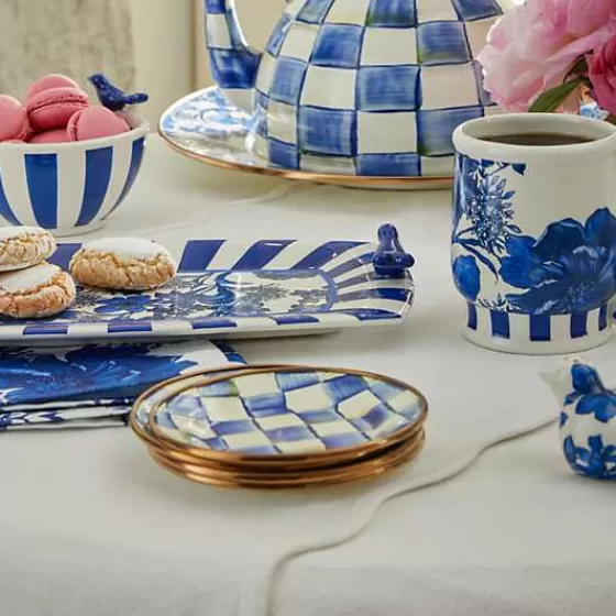 Piatti da Finger Food in Stile Scacchi Reali - Set Elegante di 4 Pezzi MacKenzie-Childs per Ospiti Speciali