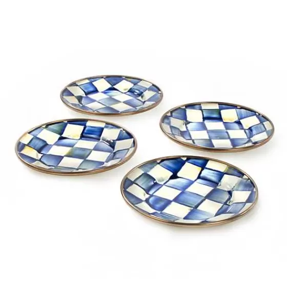 Piatti da Finger Food in Stile Scacchi Reali - Set Elegante di 4 Pezzi MacKenzie-Childs per Ospiti Speciali