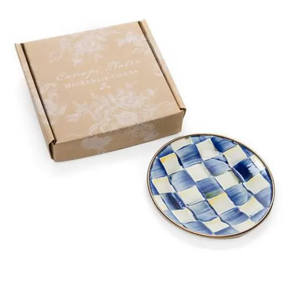Piatti da Finger Food in Stile Scacchi Reali - Set Elegante di 4 Pezzi MacKenzie-Childs per Ospiti Speciali