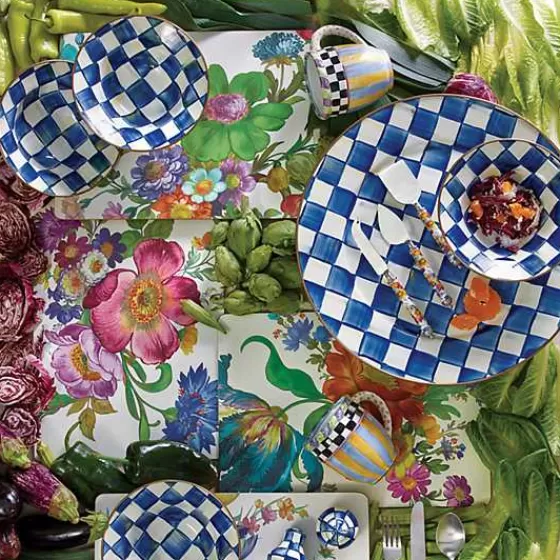 Mackenzie-Childs - Ciotola da Colazione in Ceramica con Motivo Scacchi Regali, Design Elegante per la Prima Colazione