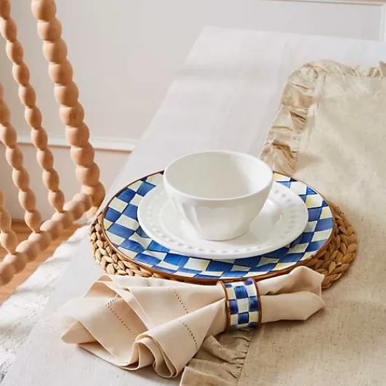Piatto Decorativo con Stile Regale a Scacchi - Linea MacKenzie-Childs | Design Esclusivo a Prezzo Imperdibile