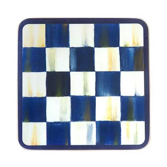 Fantasie Scacchi Reali con Base in Sughero - Set di 4 Pezzi Decorativi MacKenzie-Childs | Offerta Imperdibile