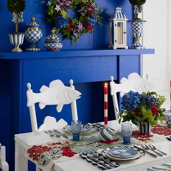 MacKenzie-Childs: Piatti da Pranzo Royal Check in Promozione - Eleganti Scodelle con Motivo Scacchiera Regina