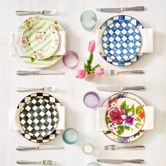 MacKenzie-Childs: Piatti da Pranzo Royal Check in Promozione - Eleganti Scodelle con Motivo Scacchiera Regina