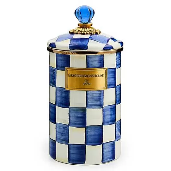 Scopri l'iconico motivo scacchi reali nel nostro elegante vaso da collezione MacKenzie-Childs - Edizione speciale a prezzo vantaggioso