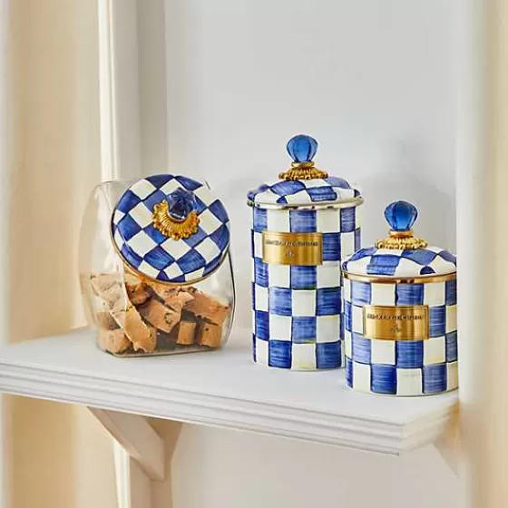 Scopri l'iconico motivo scacchi reali nel nostro elegante vaso da collezione MacKenzie-Childs - Edizione speciale a prezzo vantaggioso