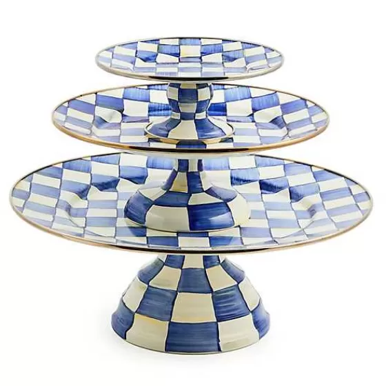 MacKenzie-Childs - Vassoio Royal Check con Base Elegante - Promo Lampo per Collezionisti