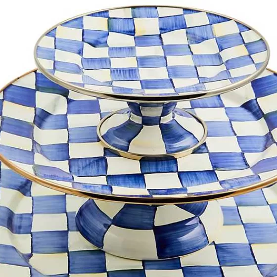 MacKenzie-Childs - Vassoio Royal Check con Base Elegante - Promo Lampo per Collezionisti