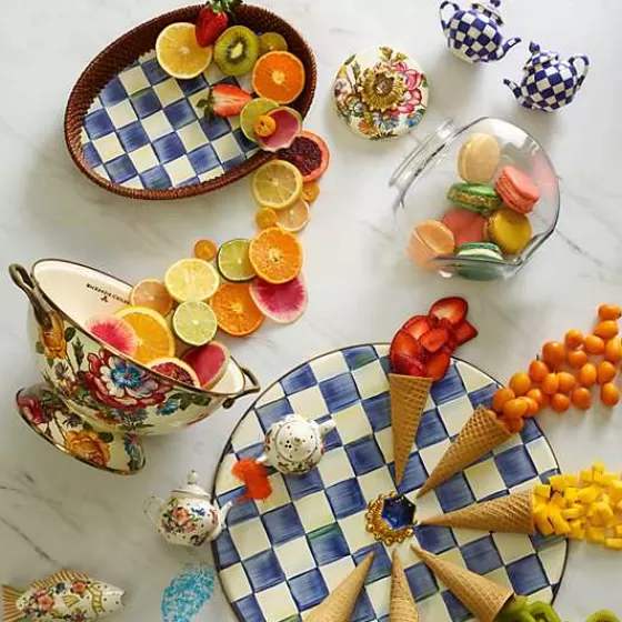MacKenzie-Childs - Set Teiera con Scacchi Reali e Portaspezie, Edizione Esclusiva