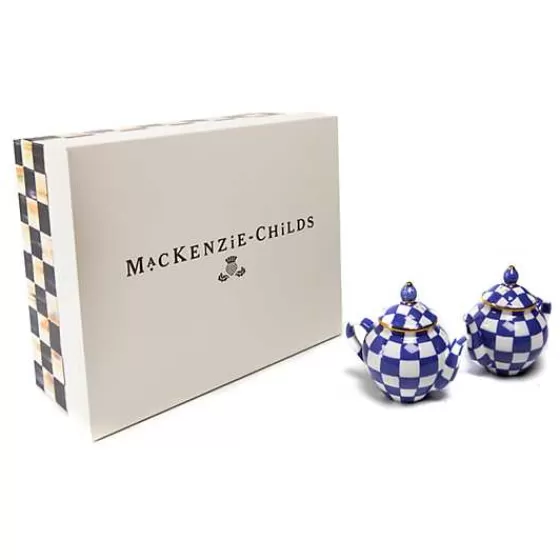 MacKenzie-Childs - Set Teiera con Scacchi Reali e Portaspezie, Edizione Esclusiva
