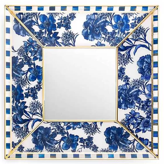 Specchio Quadrato da Parete Elegante con Stile Giardino Inglese Reale - MacKenzie-Childs Disponibile per Acquisto Digitale