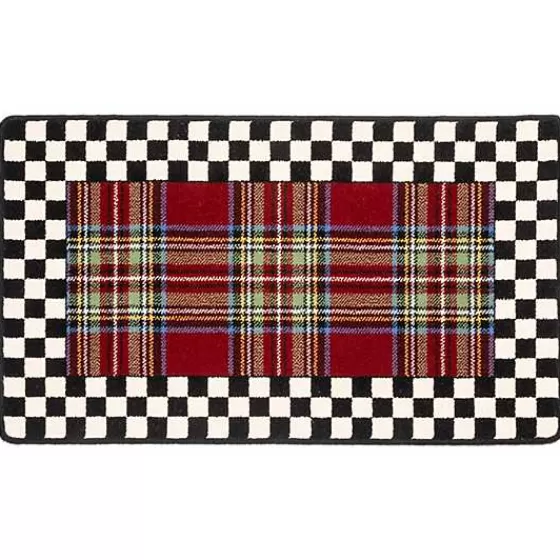 Tappeto da collezione Royal Stewart in tessuto tartan - Misure 70x115 cm - Edizione premium MacKenzie-Childs con sconto speciale