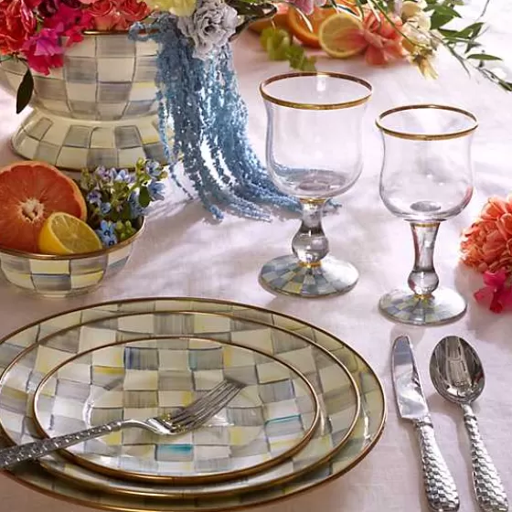 Piatto Portavivande Sterling Check - Design Esclusivo MacKenzie-Childs in Offerta Imperdibile