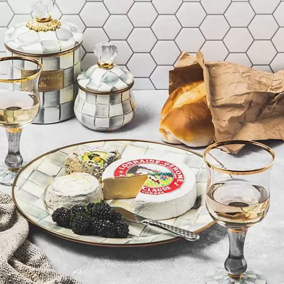 Zuccheriera con Coperchio Sterling Check - Design Elegante per la Tavola da Mackenzie-Childs