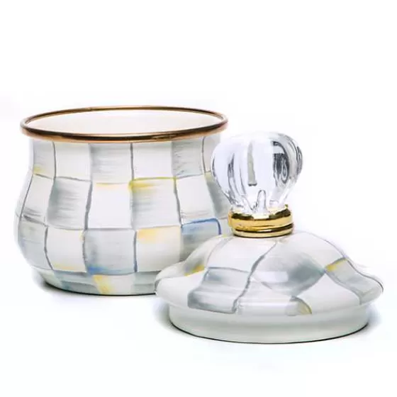 Zuccheriera con Coperchio Sterling Check - Design Elegante per la Tavola da Mackenzie-Childs