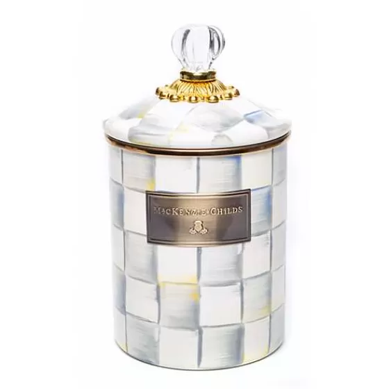 MacKenzie-Childs Barattolo Sterling Media Capacità - Elegante Contenitore Decorativo con Coperchio, Disponibile per Acquisto Online 

(：，，