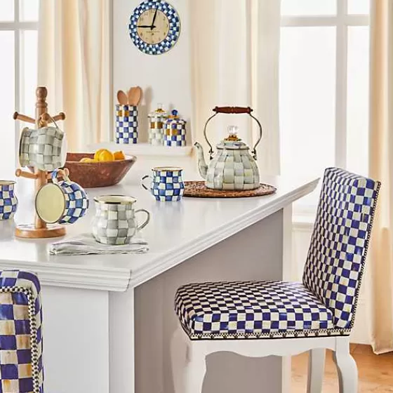 MacKenzie-Childs Barattolo Sterling Media Capacità - Elegante Contenitore Decorativo con Coperchio, Disponibile per Acquisto Online 

(：，，