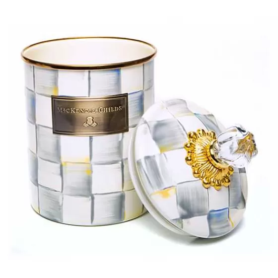 MacKenzie-Childs Barattolo Sterling Media Capacità - Elegante Contenitore Decorativo con Coperchio, Disponibile per Acquisto Online 

(：，，