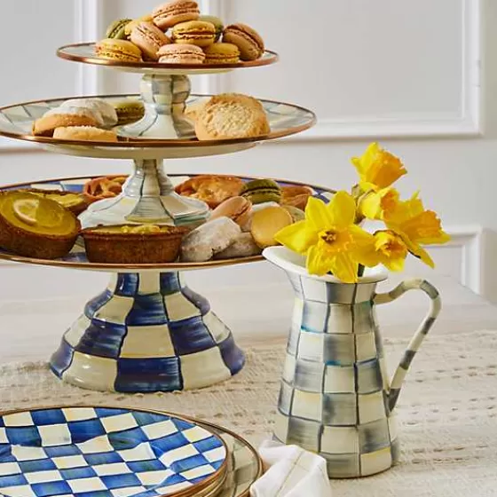 Vassoio Elegante con Base Decorativa - Design Esclusivo Mackenzie-Childs | Edizione Limitata in Promozione