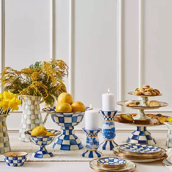Vassoio Elegante con Base Decorativa - Design Esclusivo Mackenzie-Childs | Edizione Limitata in Promozione