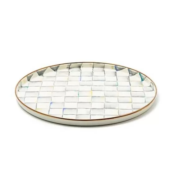 Vassoio Elegante Sterling Check - Edizione Esclusiva MacKenzie-Childs | Offerta Lampo per Collezionisti