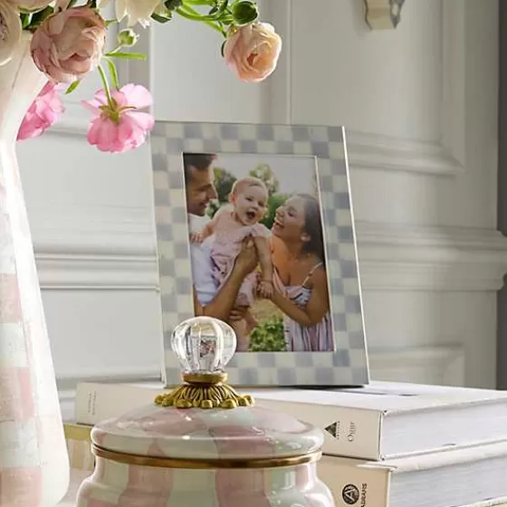 MacKenzie-Childs: Cornice Decorativa 18x23cm in Stile Scacchi Argentato con Sconto Limitato