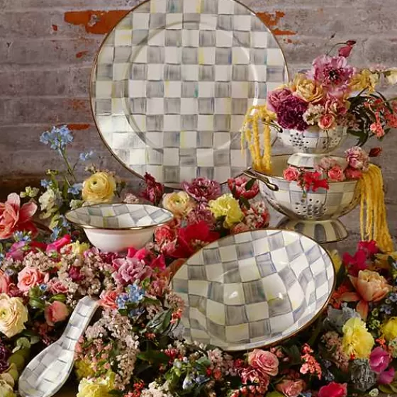 Portacucchiai in Argento Sterling - Design Esclusivo MacKenzie-Childs per Cucina Raffinata