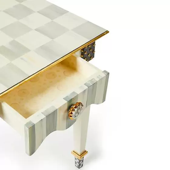 Tavolino Decorativo Sterling a Quadretti e Righe - Design Esclusivo MacKenzie-Childs con Consegna Rapida