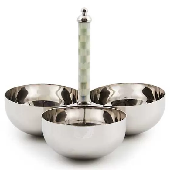 Set Elegante Sterling Check - Trio da Cena con Design Esclusivo | MacKenzie-Childs in Imperdibile Promozione
