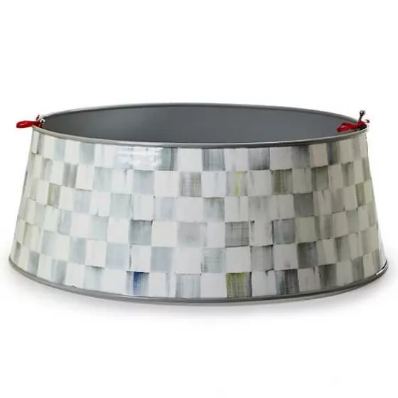 Decorativo Copricalorifero in Stile Scacchi Argentati - Progetto Artigianale MacKenzie-Childs